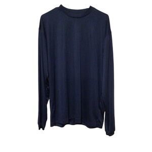 NWT Wilson Men’s Dark Blue Long Sleeve Compression Shirt Size Large Athletic